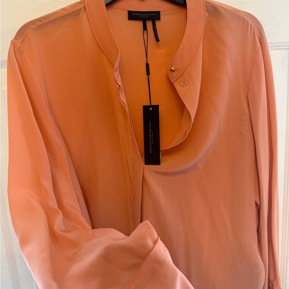 Donna Karan Coral Button-Up Blouse - Picture 4 of 5